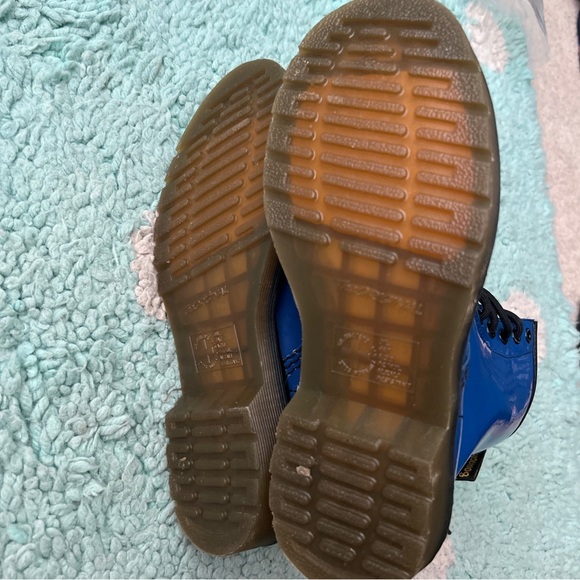 Dr. Marten 1460 Boot Women UK 4 EU 37 Patent Leather Royal Blue Lace Up - Picture 8 of 9